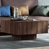 vidaXL Coffee Table Brown Oak Engineered Wood 23.6 in Durable Square