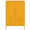 vidaXL Highboard Mustard Yellow Cold-rolled Steel 26.8x15.4x40.0 in