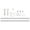 vidaXL Sliding Door Hardware Kit 72.0 " Stainless Steel Silver