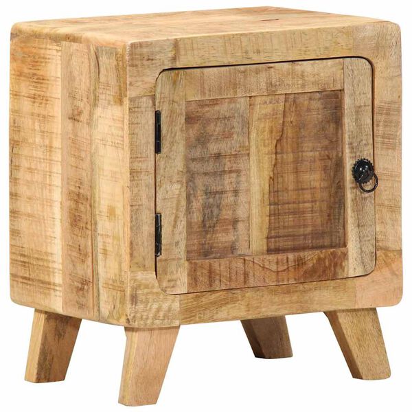 vidaXL Bedside Cabinet Rough mango wood natural finish Solid mango wood
