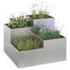vidaXL Garden Planter Silver 80 x 80 x 60 cm Galvanized steel