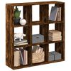 vidaXL Room Divider Bookcase Smoked Oak Engineered Wood Medium