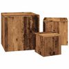 vidaXL Side Table Set of 3 Old wood Engineered wood Small Durable