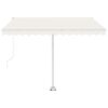 vidaXL Retractable Awning Cream Aluminum 137.8 x 98.4 in Retractable