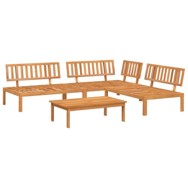 vidaXL 4 Piece Patio Pallet Sofa Set Solid Wood Acacia