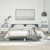 vidaXL Bed Frame With Headboard Dark Grey