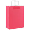 vidaXL Paper Bags 50 pcs with Handles Pink 26x12x35 cm