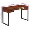 vidaXL Desk Brown Solid Acacia Wood Standard Desk Rectangular