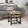 vidaXL Side Table Sonoma Oak Engineered Wood, Steel Small