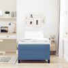 vidaXL Box Spring Bed Blue 35.4" x 78.7" Corduroy fabric