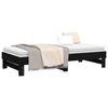 vidaXL Day Bed Black Solid Pine Wood Full
