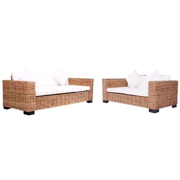 vidaXL Garden Sofa Natural Rattan