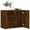 vidaXL Wall Cabinet Smoked Oak Engineered Wood 29.5x13.8x23.6 in