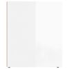 vidaXL Bedside Cabinet Set of 2 High gloss white Engineered wood
