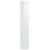 vidaXL Bathroom Cabinet High Gloss White 12.6"x13.4"x74.2" Engineered Wood