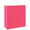 vidaXL Paper Bags 250 pcs with Handles Pink 45x17x48 cm