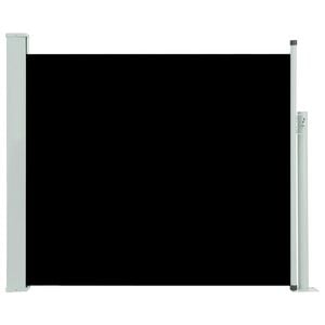 vidaXL Side Awning Black screen, Grey stand