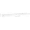 vidaXL Frame Ledge Shelf Set of 2 White MDF 31.5 in long Wall mounting