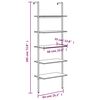vidaXL Leaning Shelf Black Engineered wood, Steel Tall Leaning Shelf