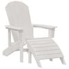 vidaXL Adirondack Chair White 32.28 x 29.13 x 36.22 in HDPE
