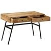 vidaXL Writing Desk Varied tones of natural wood Solid mango wood, steel