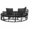 vidaXL Outdoor Lounge Bed Black Poly Rattan Large Modular