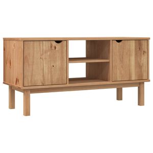 vidaXL Tv Cabinet Solid pinewood, engineered wood Medium Tv Cabinet