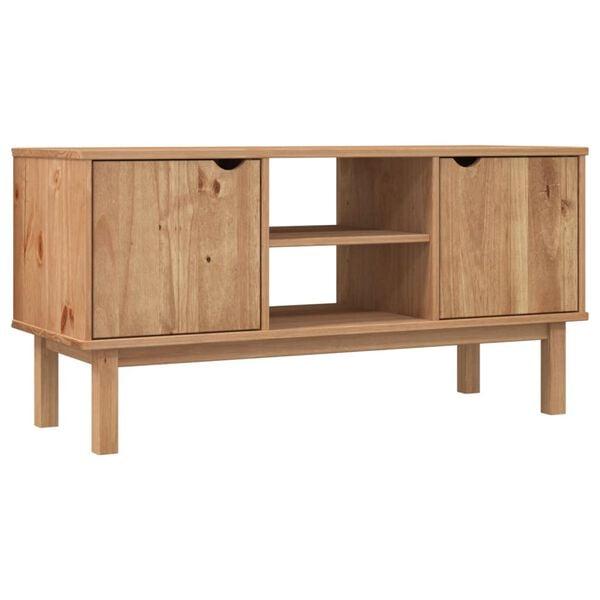 vidaXL Tv Cabinet Solid pinewood, engineered wood Medium Tv Cabinet
