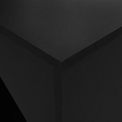vidaXL Bar Table with Cabinet Black 45.3"x23.2"x78.7"