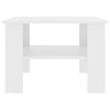vidaXL Coffee Table White Engineered wood Small Coffee Table Square