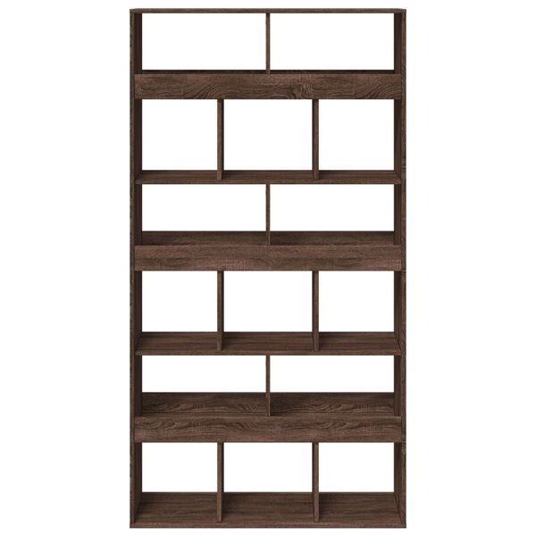 vidaXL Room Divider Brown oak Engineered wood 39.4 x 13.0 x 73.8 in