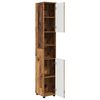 vidaXL Bathroom Cabinet with Storage Old Wood 11.81 x 13.78 x 75.59 in
