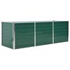 vidaXL Raised Bed Green Galvanized Steel 94.5x31.5x30.3 in Raised Bed