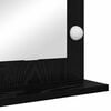 vidaXL Vanity Mirror with Mirror Black Oak 31.50 x 5.91 x 7.09 in