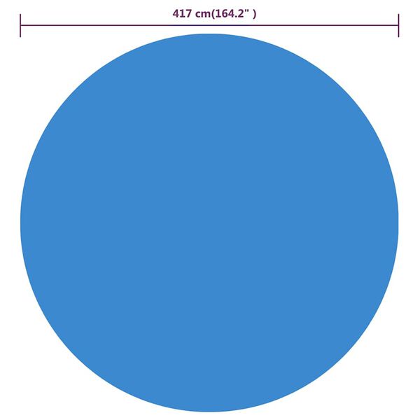 vidaXL Pool Cover Blue Polyethylene with air chambers Large Lightweight