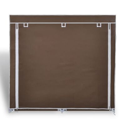 vidaXL Fabric Shoe Cabinet with Cover 45" x 11" x 43" Brown