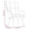 vidaXL Relaxing Chair With Stool Dark Grey