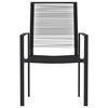 vidaXL Dining Set Black Powder-coated steel, glass, PVC rattan