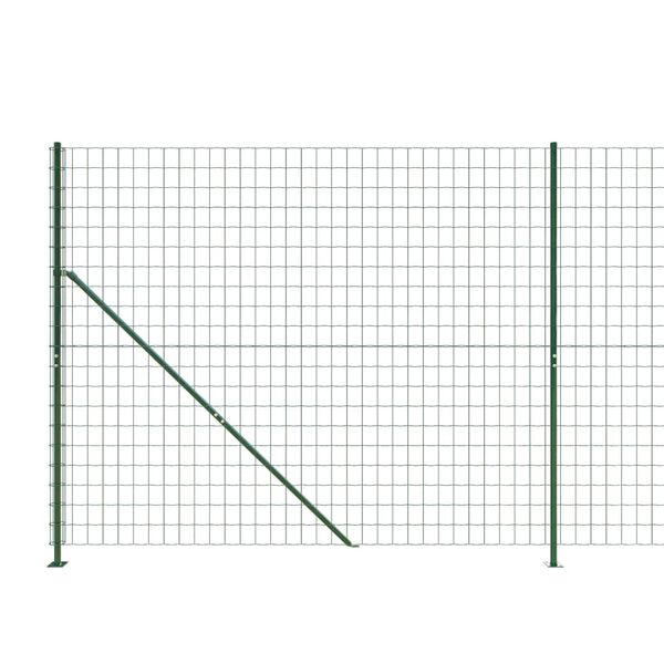 vidaXL Wire Mesh Fence with Flange Green 4.6x82.0'