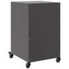 vidaXL Bedside Cabinet Black Cold-rolled steel Medium Bedside Cabinet