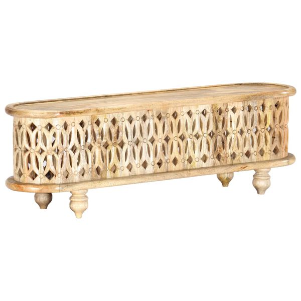 vidaXL TV Stand 47.2"x11.8"x15.7" Solid Wood Mango