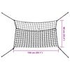vidaXL Hay Net Set of 2 Black Polypropylene 59.1 x 35.4 in Collapsible