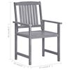 vidaXL Patio Chair Set of 8 Gray