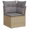 vidaXL Garden Sofa Set Light Grey PE Rattan Large Modular