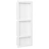 vidaXL Shower Niche with 3 Compartments High Gloss White 16.1"x39"x3.5"