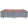 vidaXL Spa Step Grey PE rattan, eucalyptus wood, powder-coated steel
