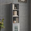vidaXL Wall Cabinet Grey Sonoma Engineered wood 12.8x13.6x35.4 in