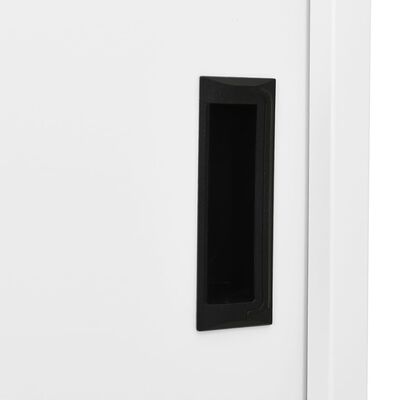 vidaXL Office Cabinet with Sliding Door White 35.4"x15.7"x70.9" Steel