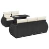 vidaXL Garden Sofa Set Black and Cream White
