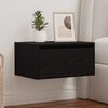 vidaXL Wall-mounted Bedside Cabinet Black oak Engineered wood Medium